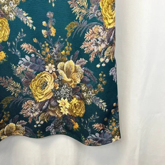 Asos Curve Womens A Line Dress Multicolor Floral Stretch Short Sleeve UK 14 - Picture 7 of 11